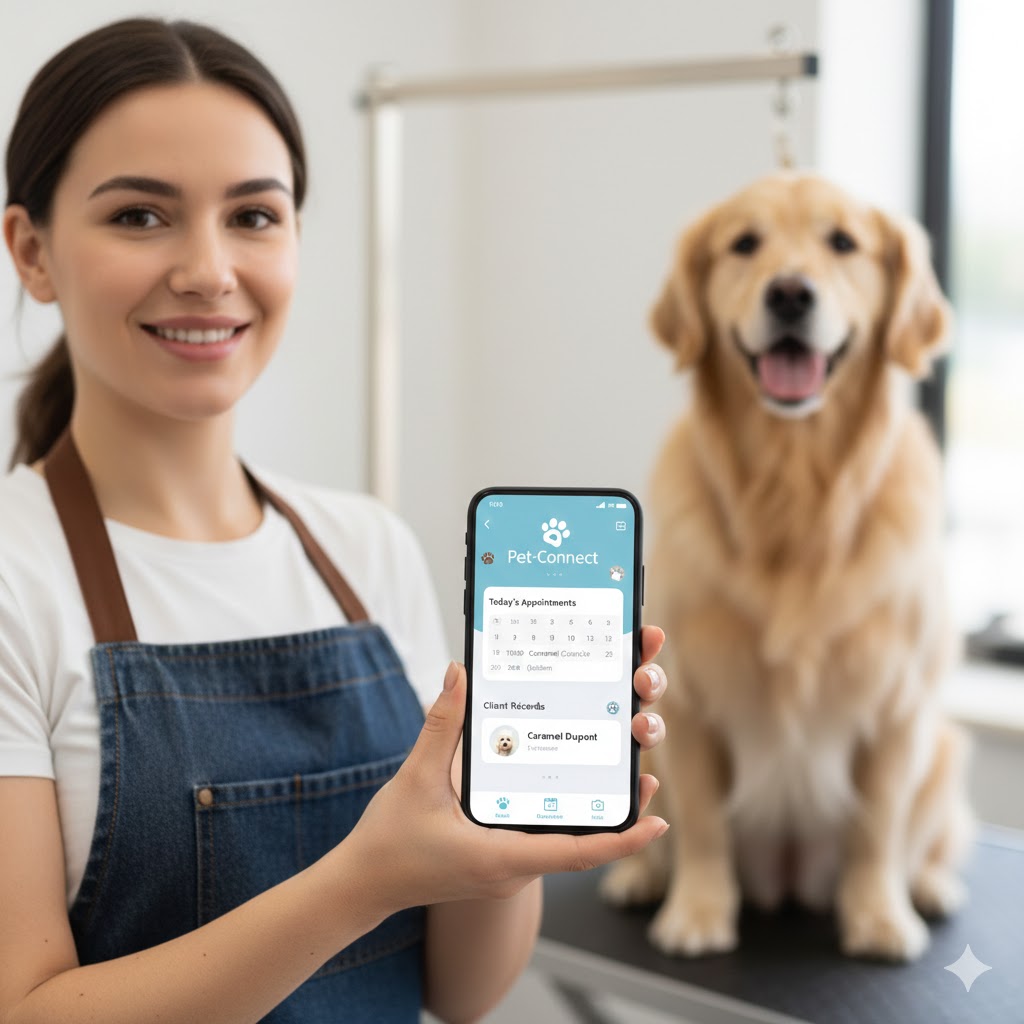 Application Pet-Connect sur smartphone